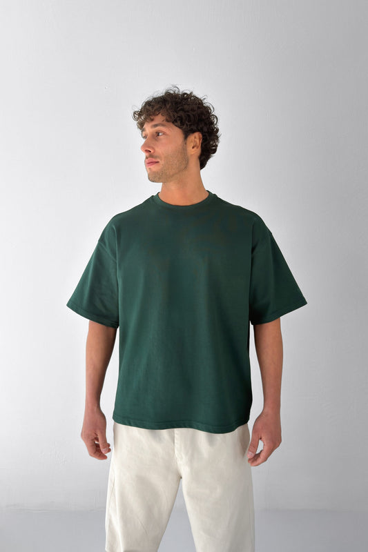 Basic Boxy Fit Green T-shirt
