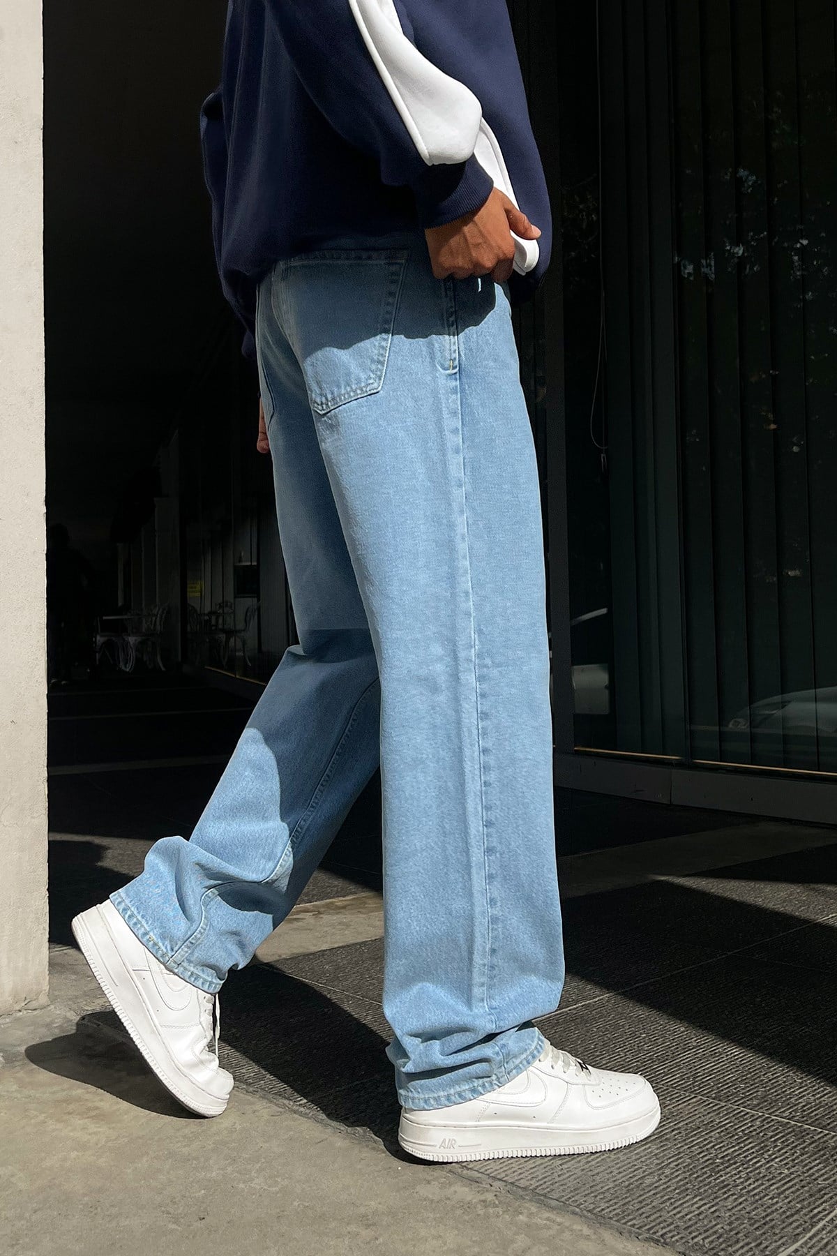 Basic Baggy Jeans Ice Blue