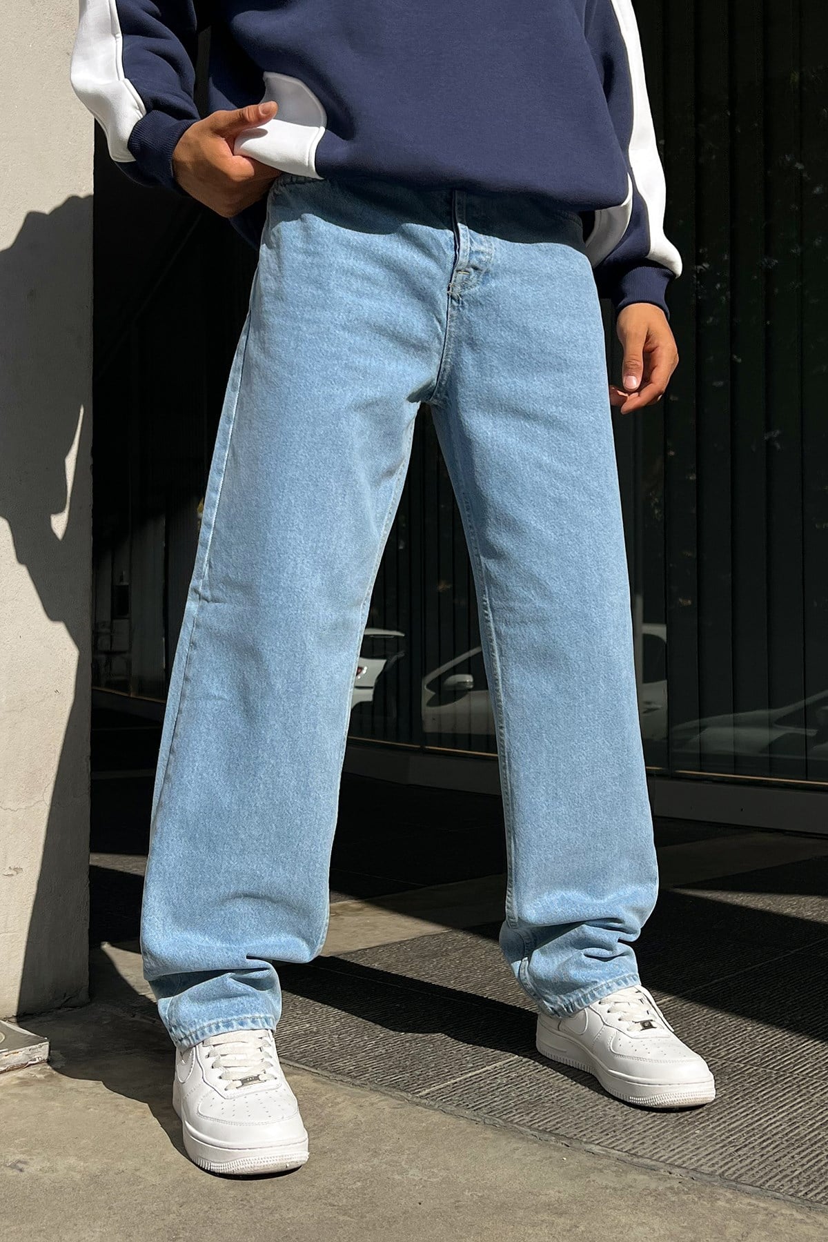 Basic Baggy Jeans Ice Blue