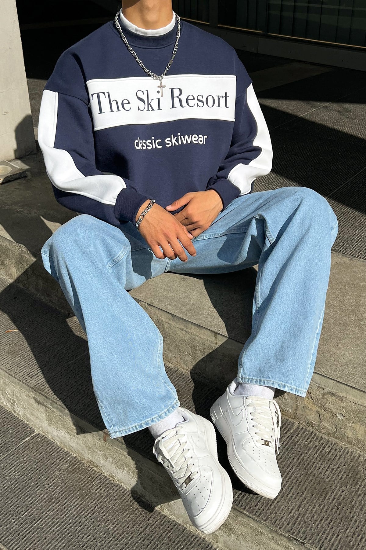 Basic Baggy Jeans Ice Blue