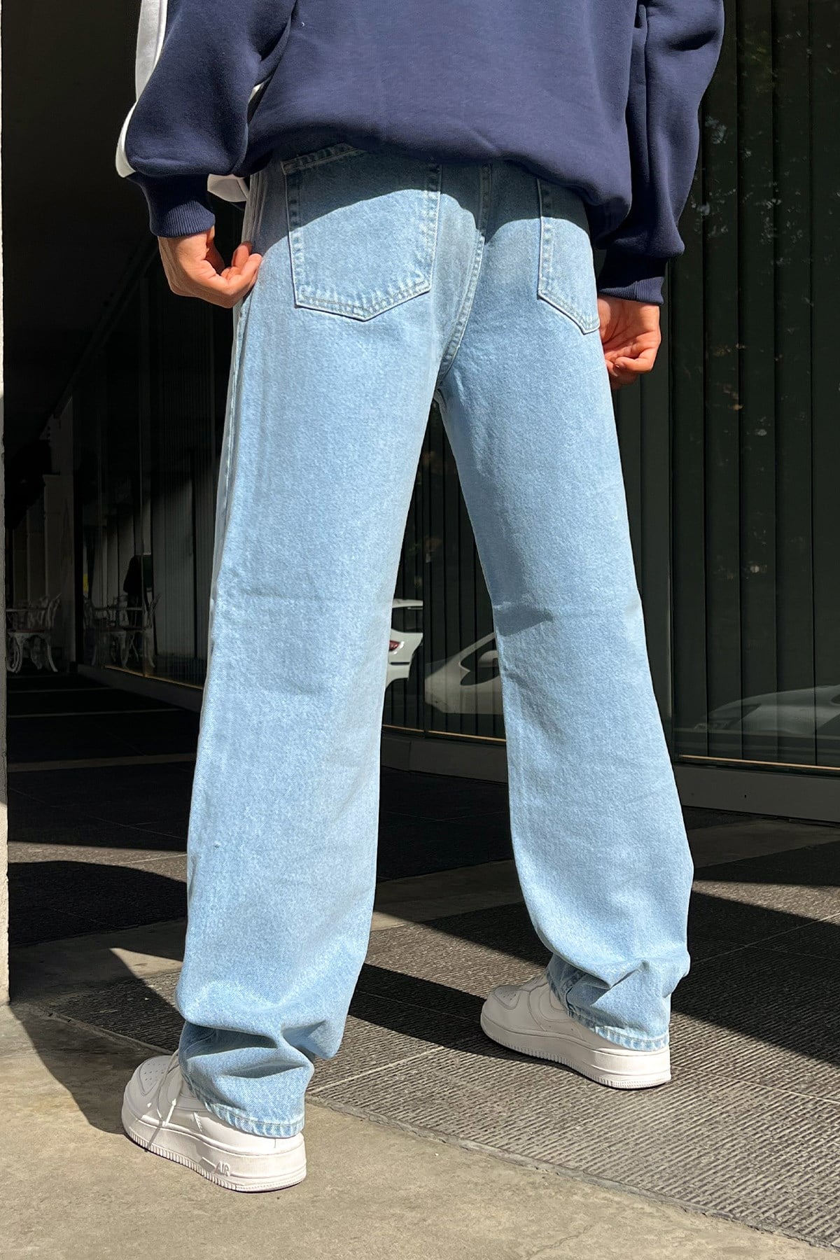 Basic Baggy Jeans Ice Blue