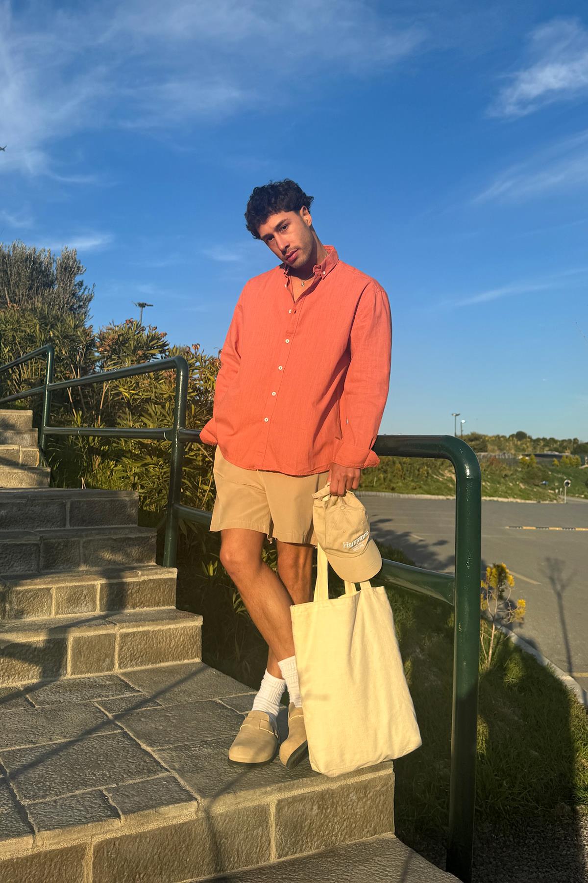 Basic Tile Linen Shirt