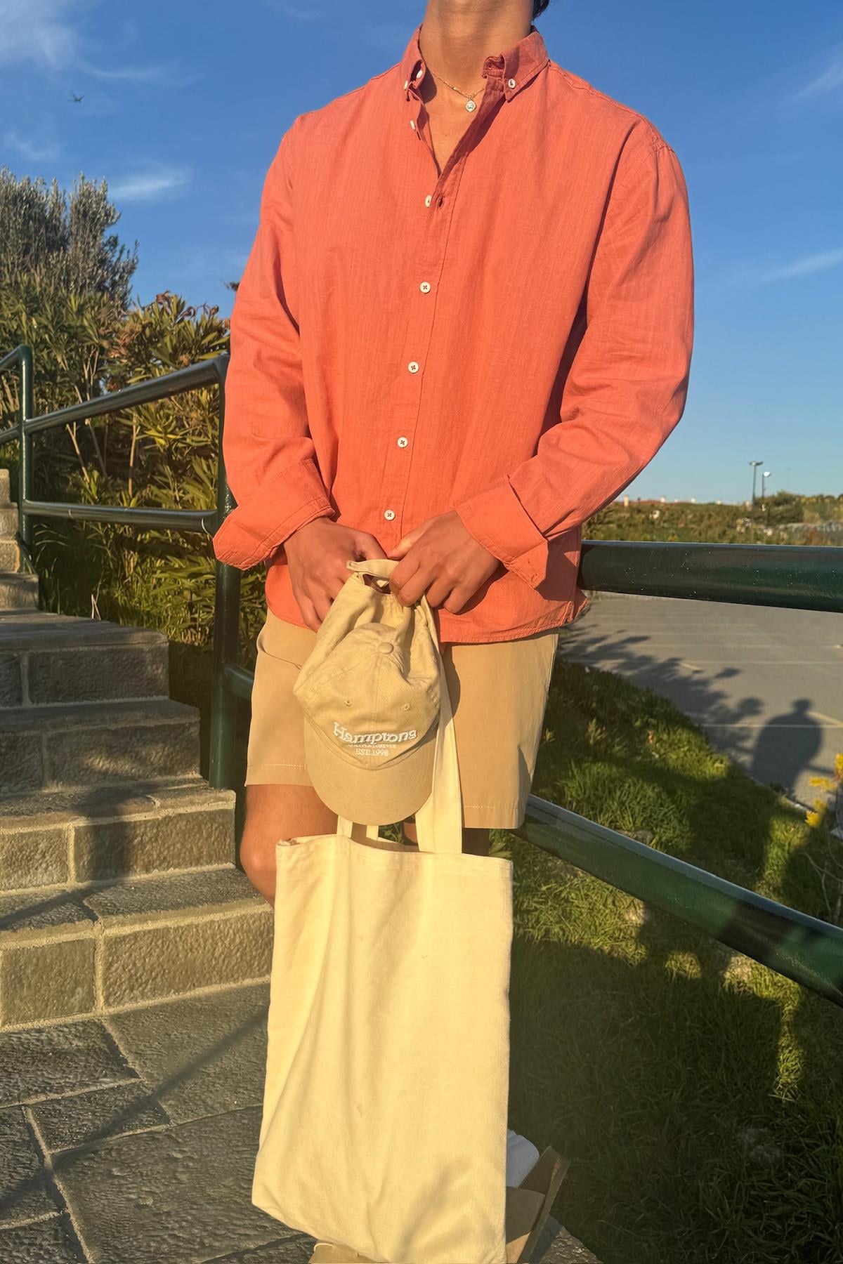 Basic Tile Linen Shirt