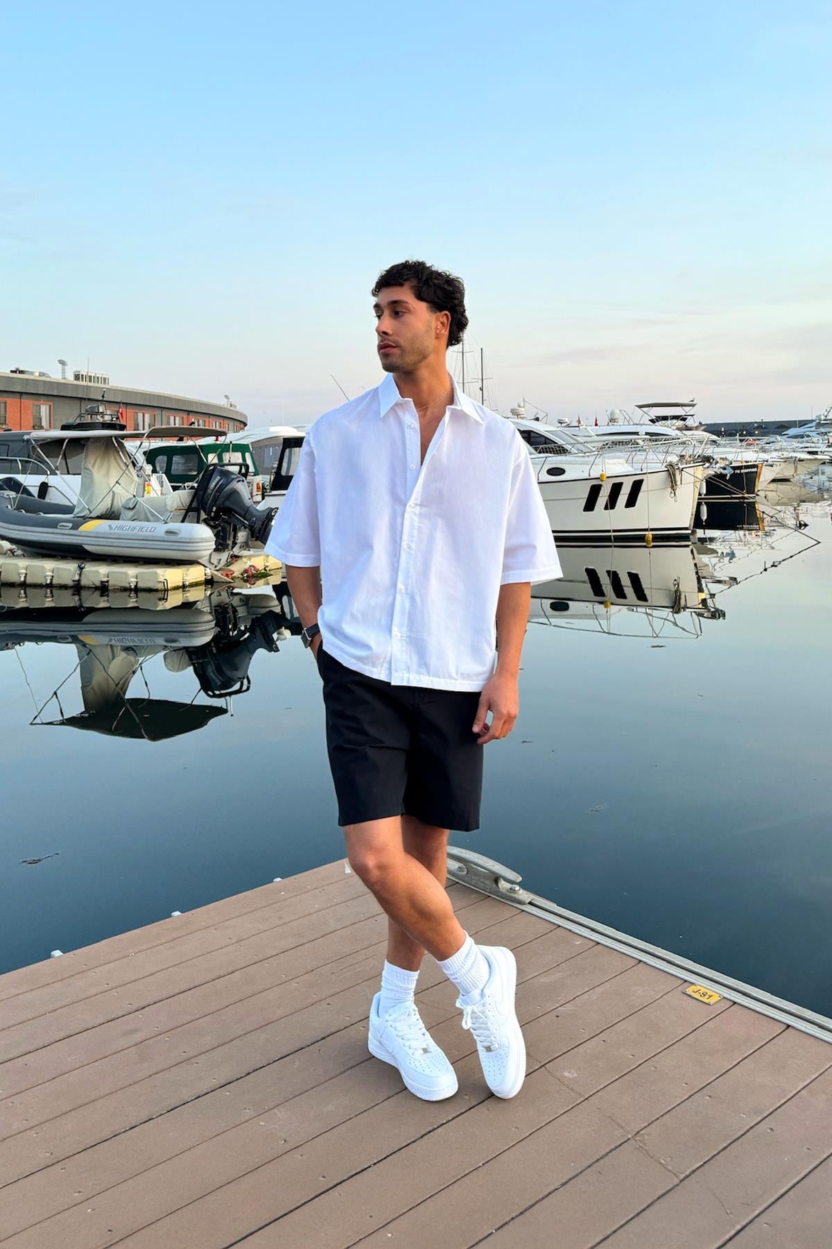 Basic Short-Sleeve Shirt White