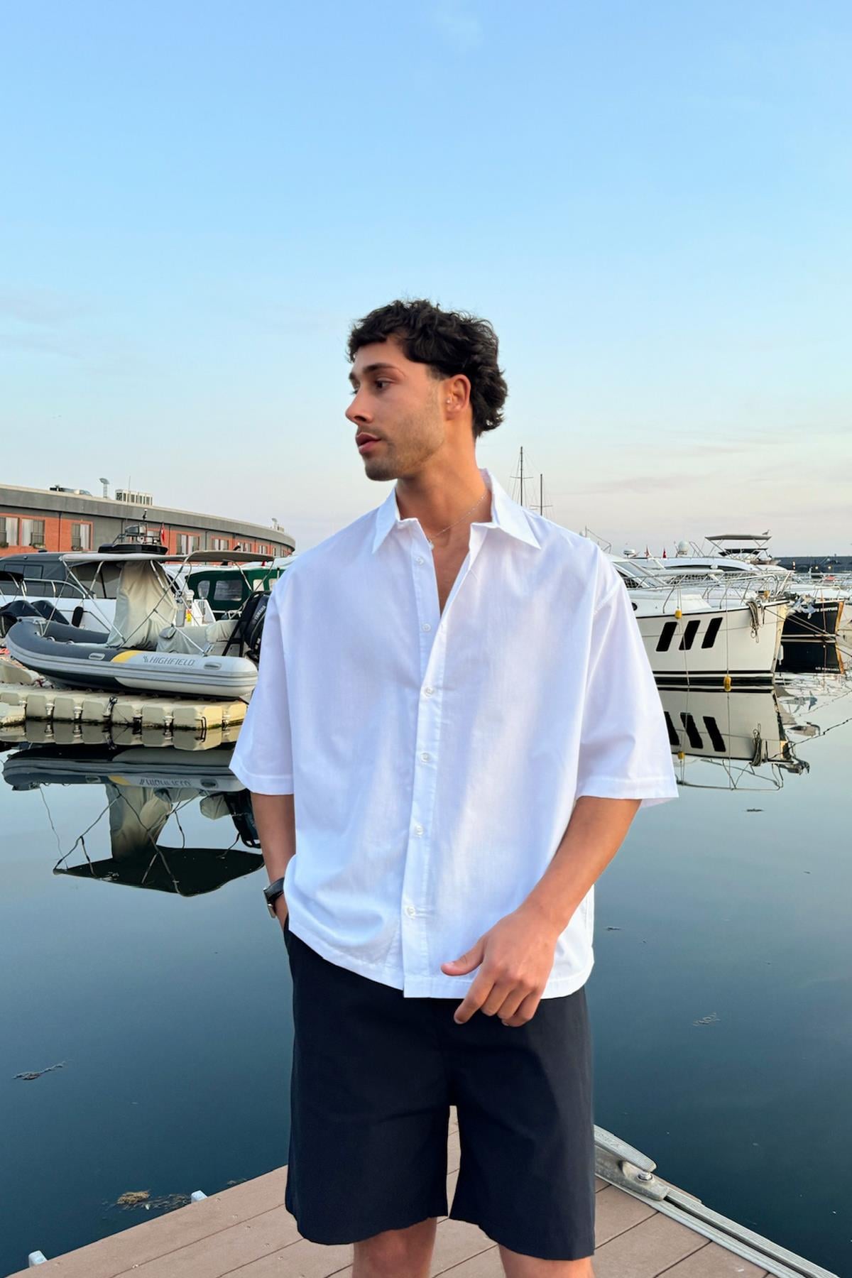 Basic Short-Sleeve Shirt White