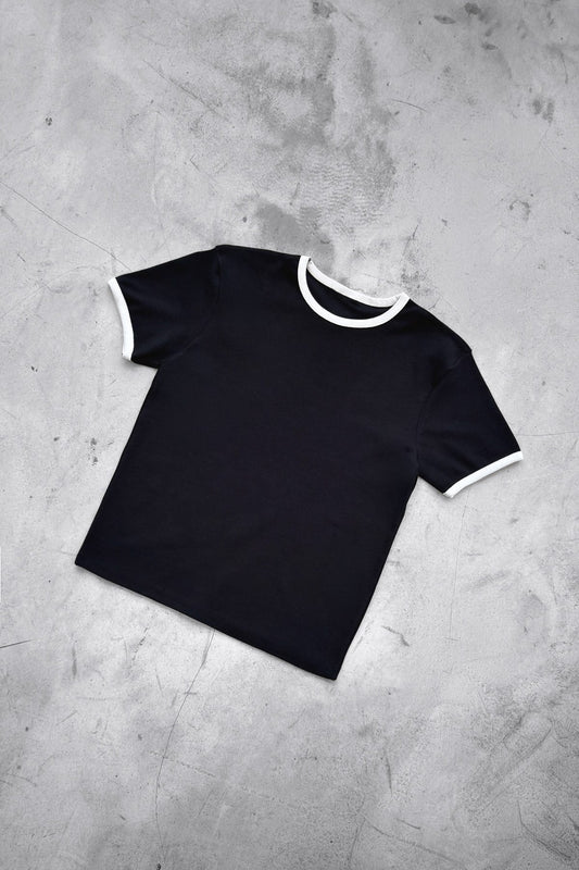 Basic Contrast Trim T-shirt