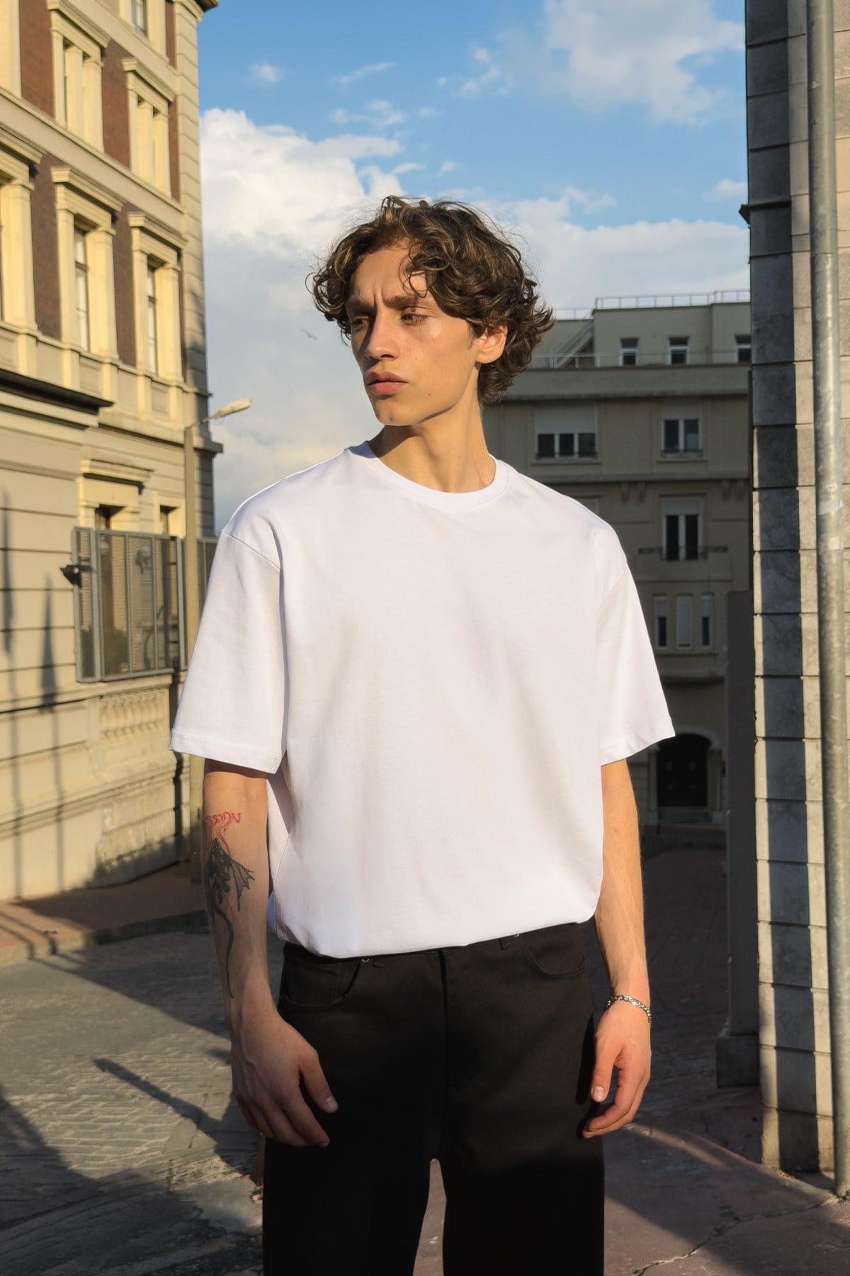Basic Oversize Fit White T-shirt