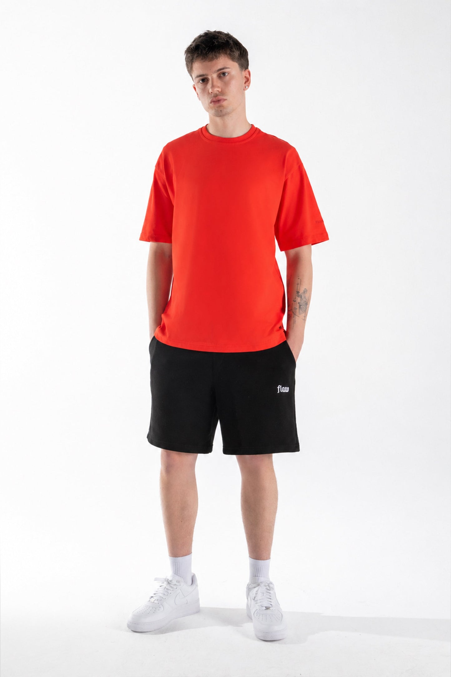 Basic Oversize Fit Red T-shirt