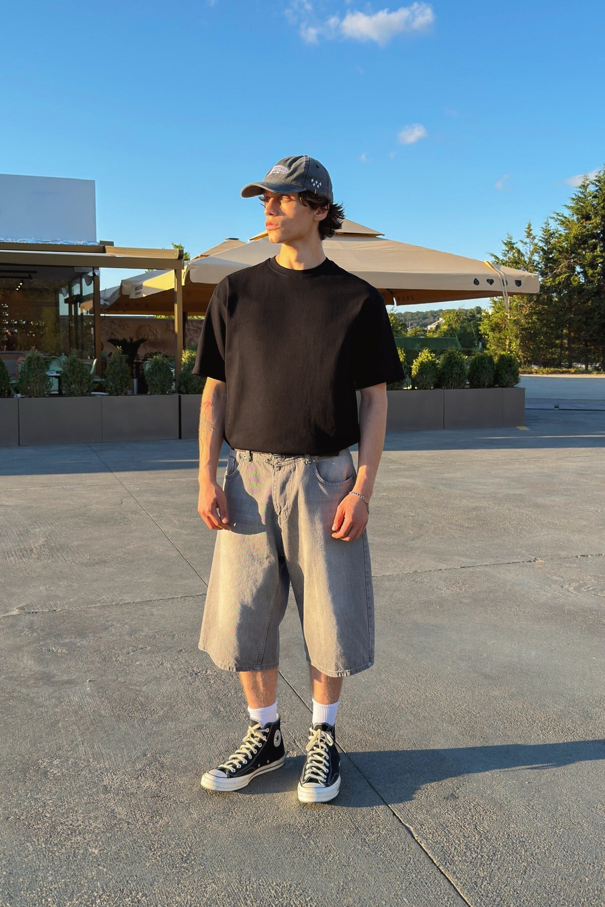 Basic Oversize Fit Black T-shirt
