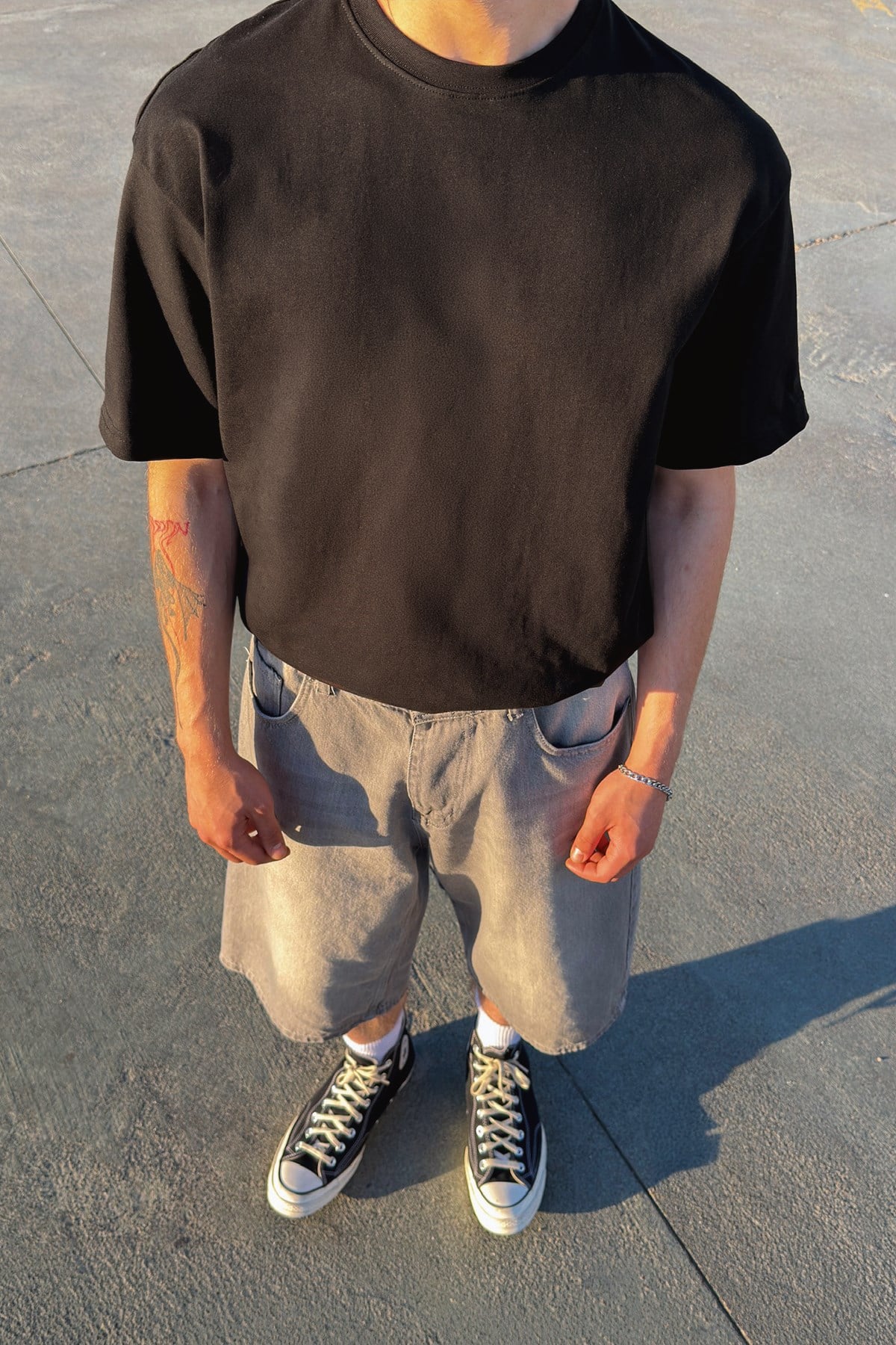 Basic Oversize Fit Black T-shirt