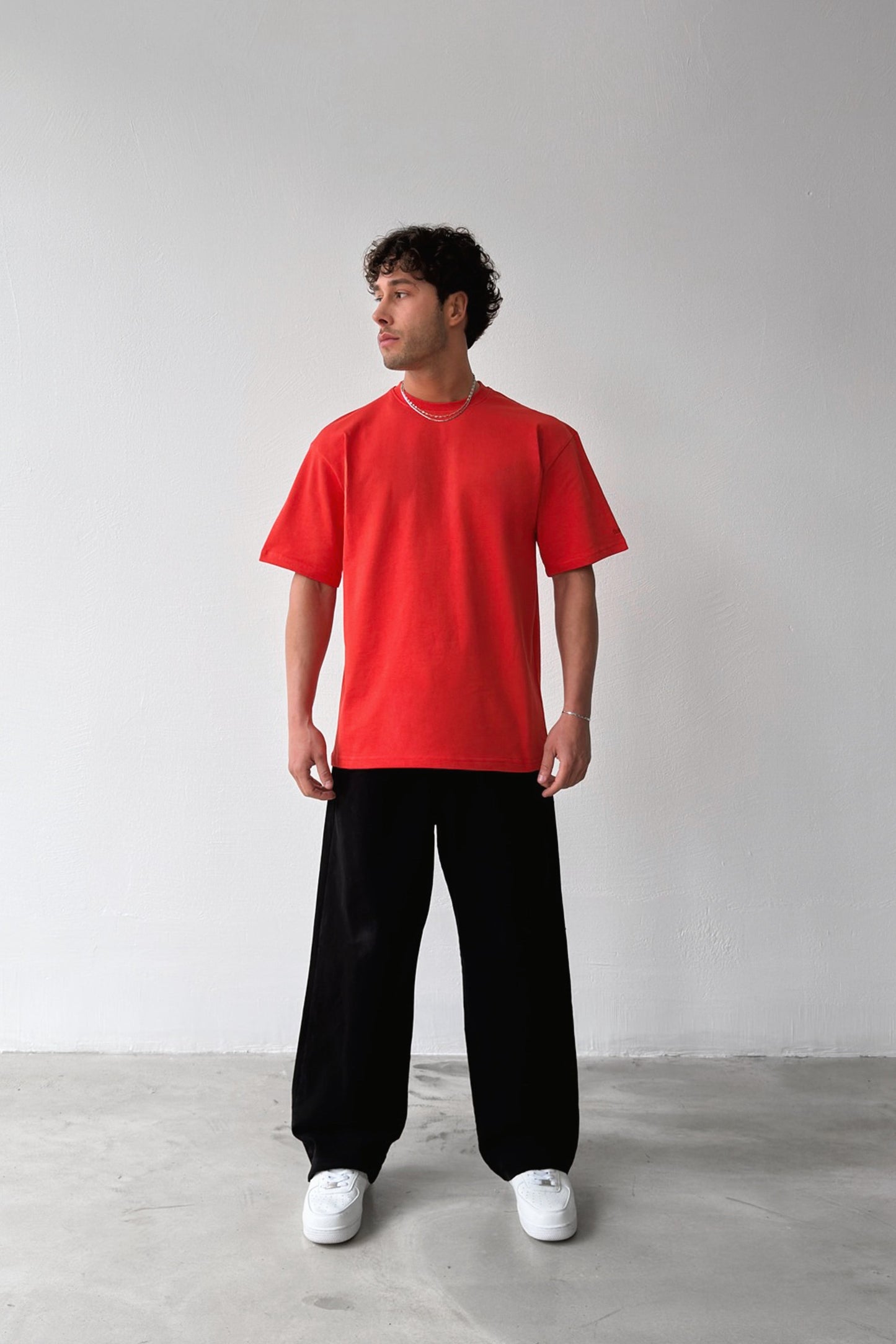 Basic Oversize Fit Red T-shirt