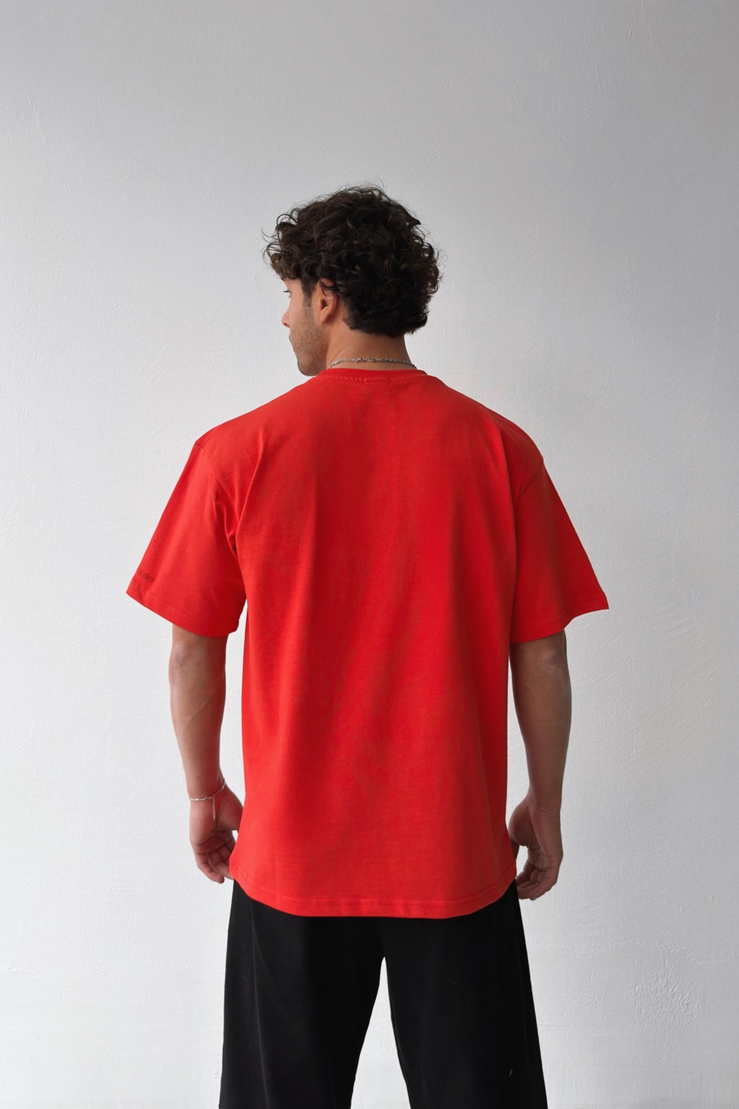 Basic Oversize Fit Red T-shirt
