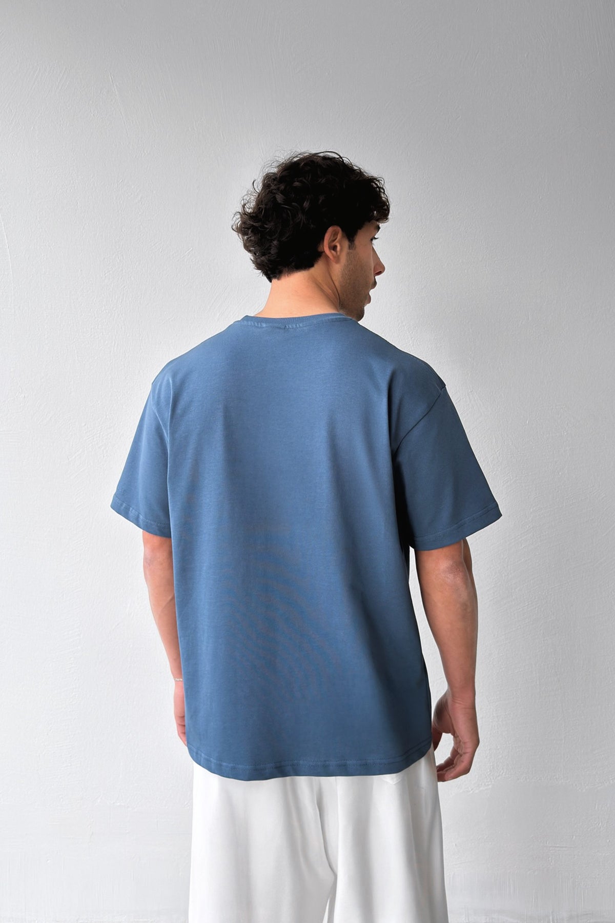 Basic Oversize Fit Indigo T-shirt