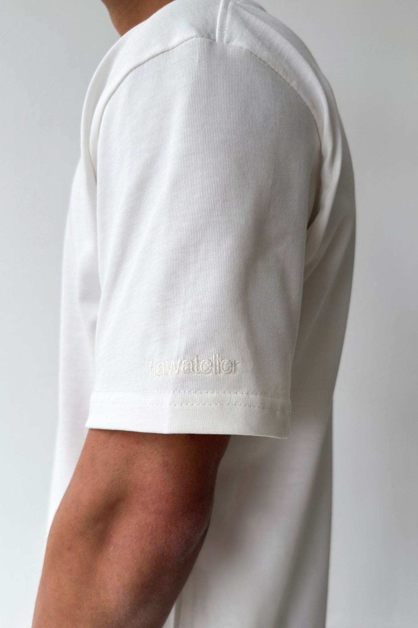 Basic Oversize Fit Ecru T-shirt