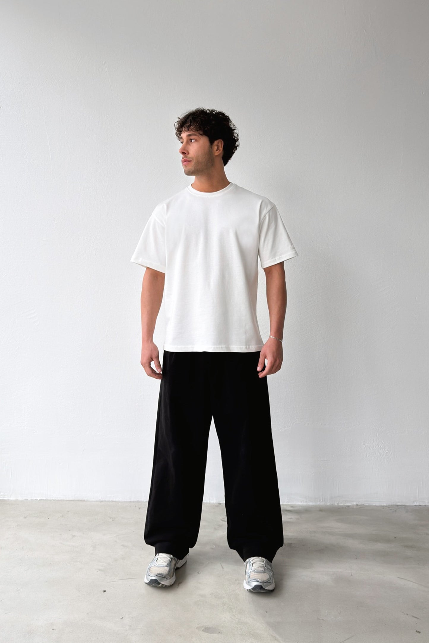 Basic Oversize Fit Ecru T-shirt