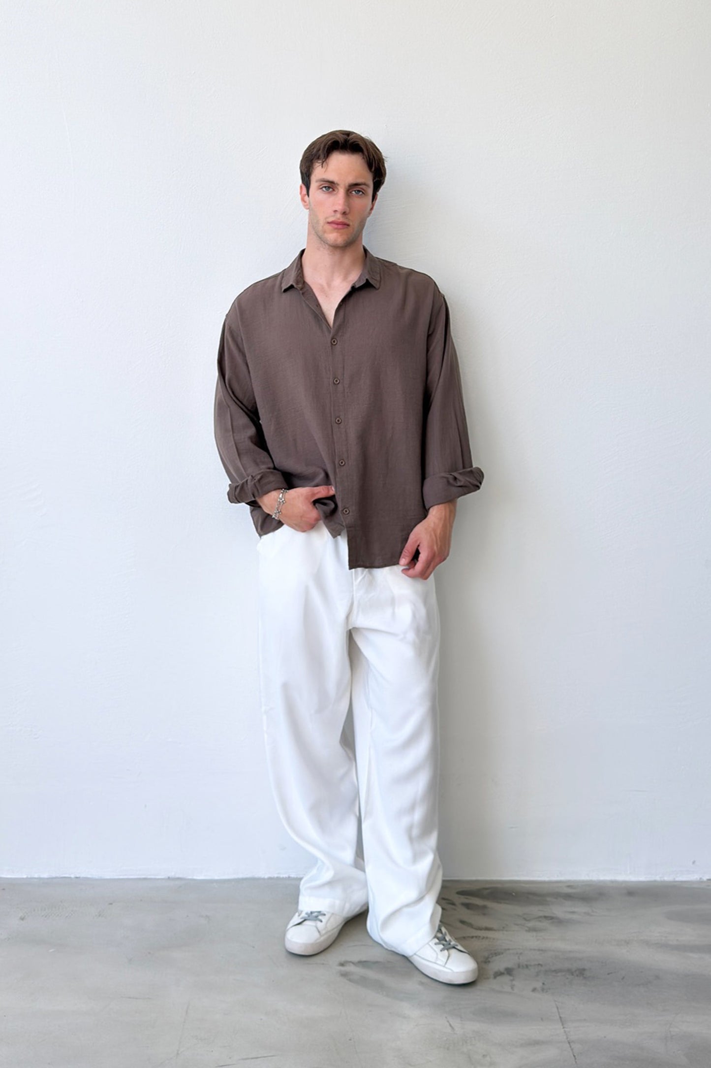 Basic Oversize Linen Shirt