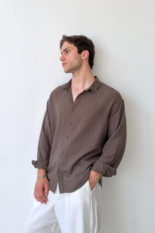 Basic Oversize Linen Shirt