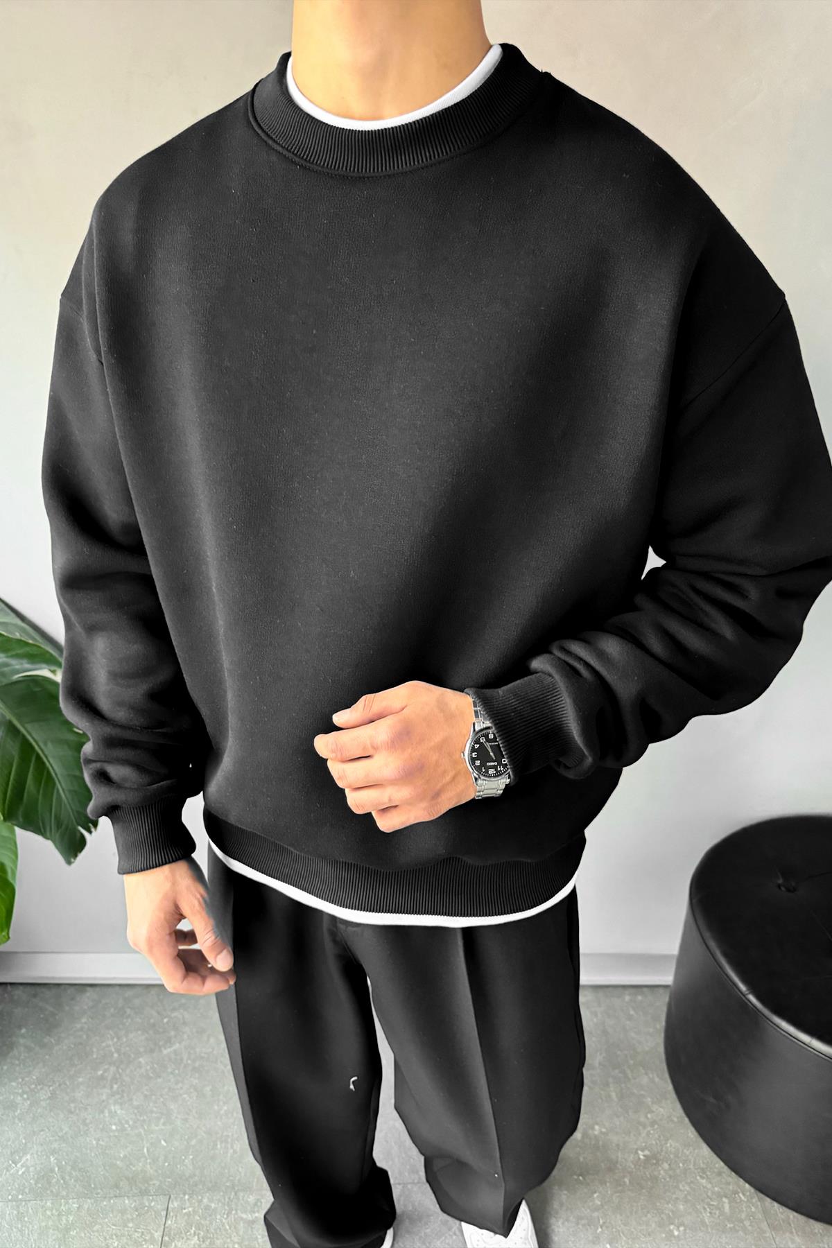 Basic Oversize Sweatshirt Black
