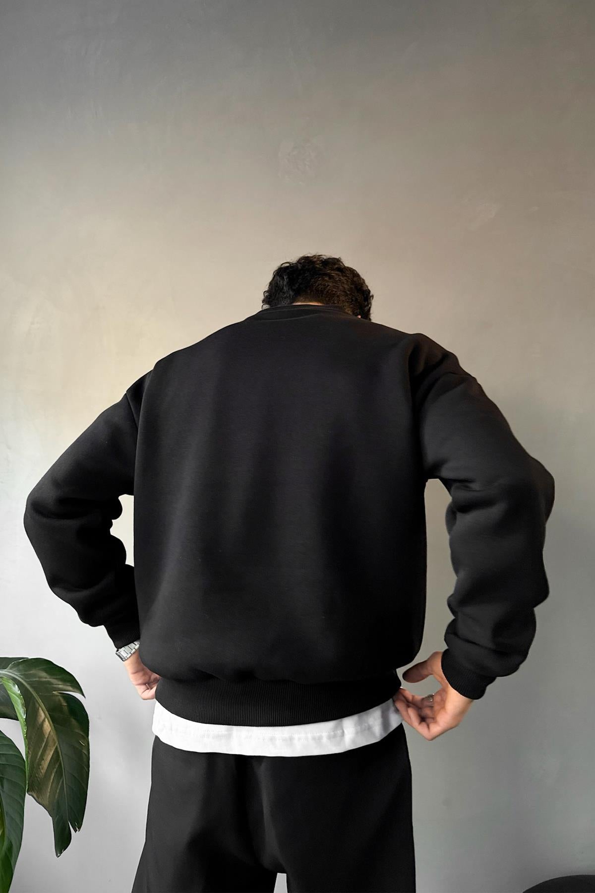 Basic Oversize Sweatshirt Black
