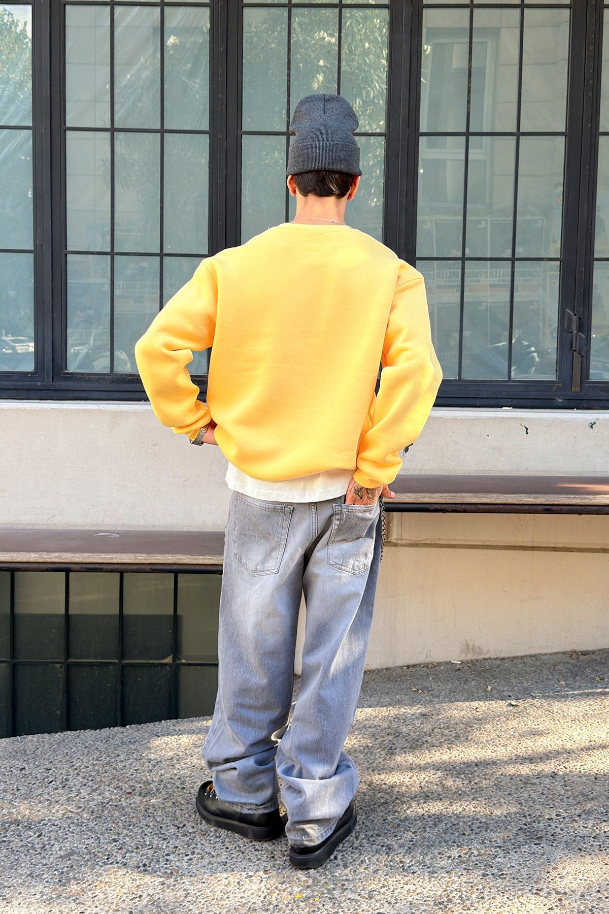 Puffer Butter Yellow Boxy Fit Sweat