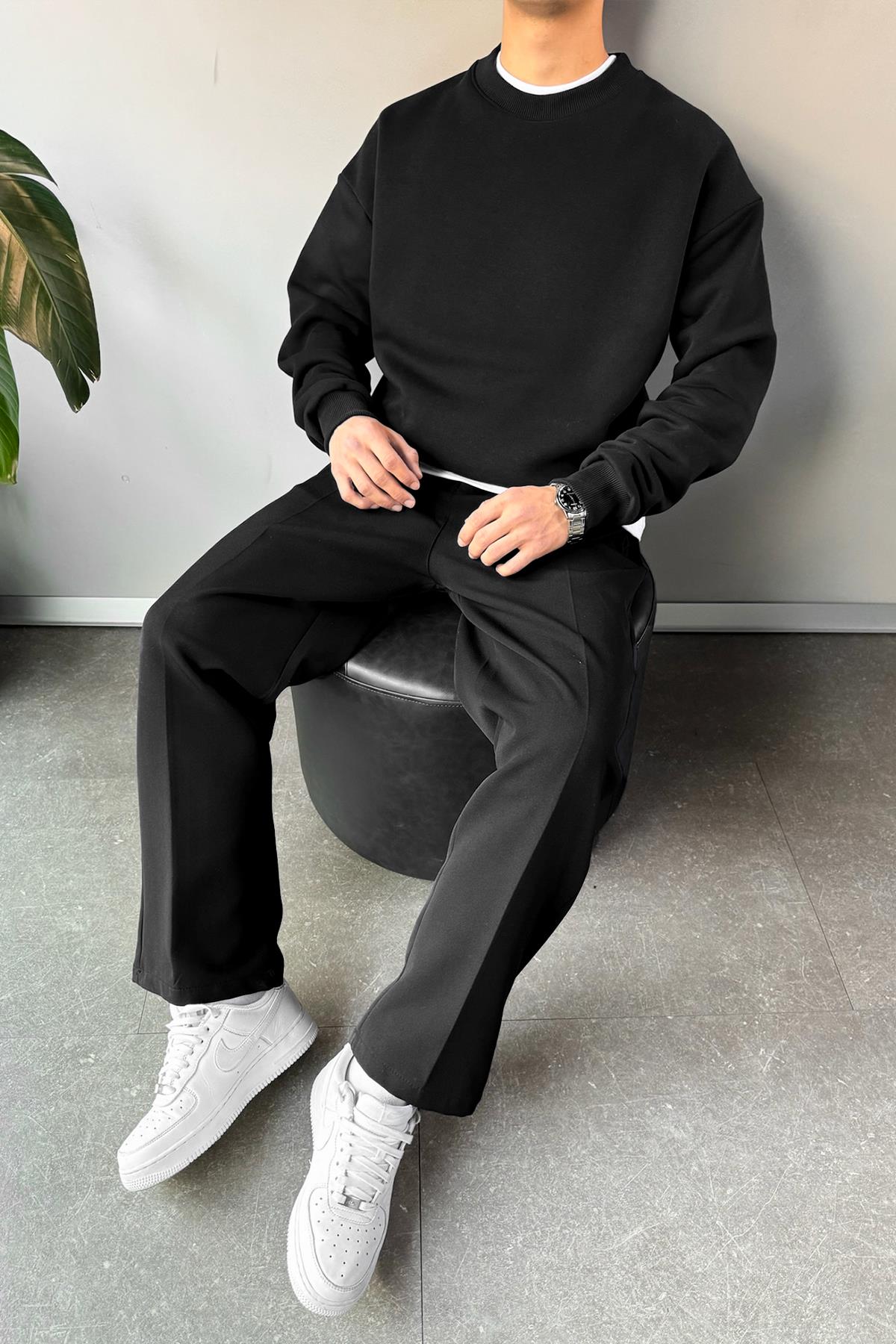 Basic Oversize Sweatshirt Black