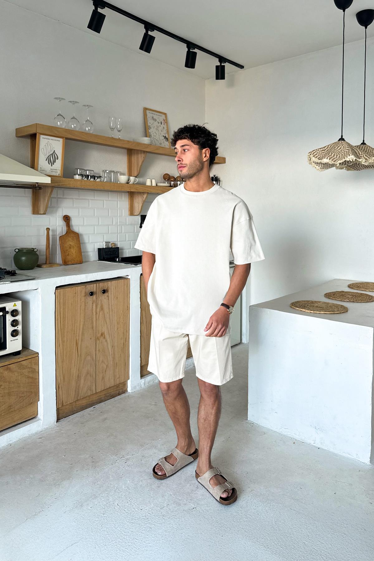 Basic Oversize T-Shirt Beige