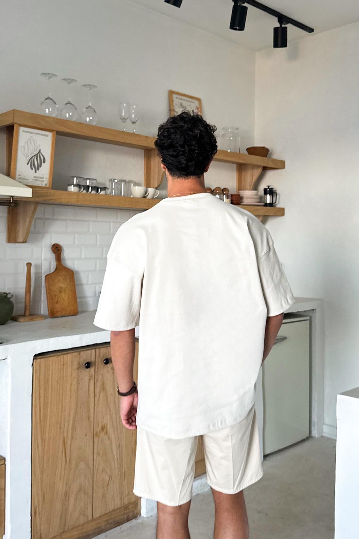 Basic Oversize T-Shirt Beige