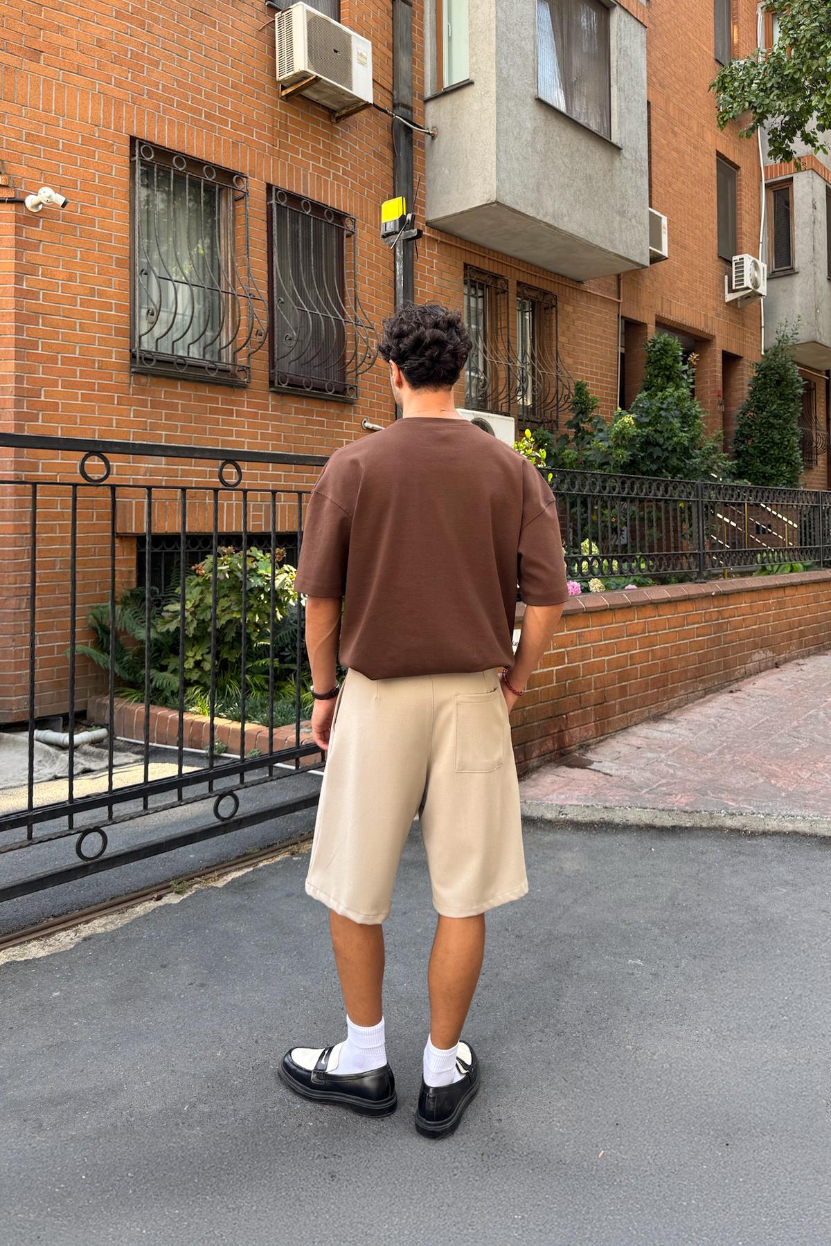 Basic Oversize T-Shirt Dark Brown