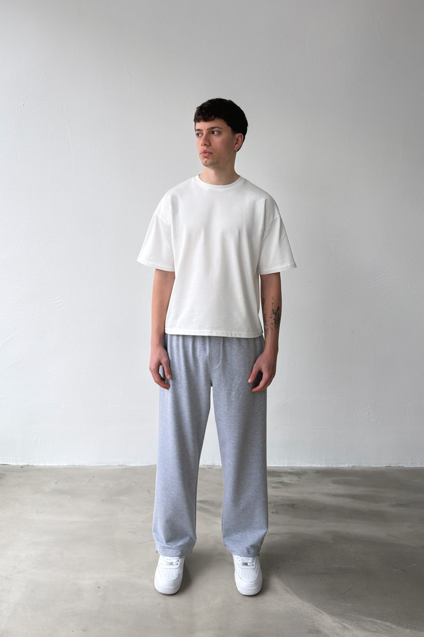 Basic Paça Stopper Grey Melange Sweatpants