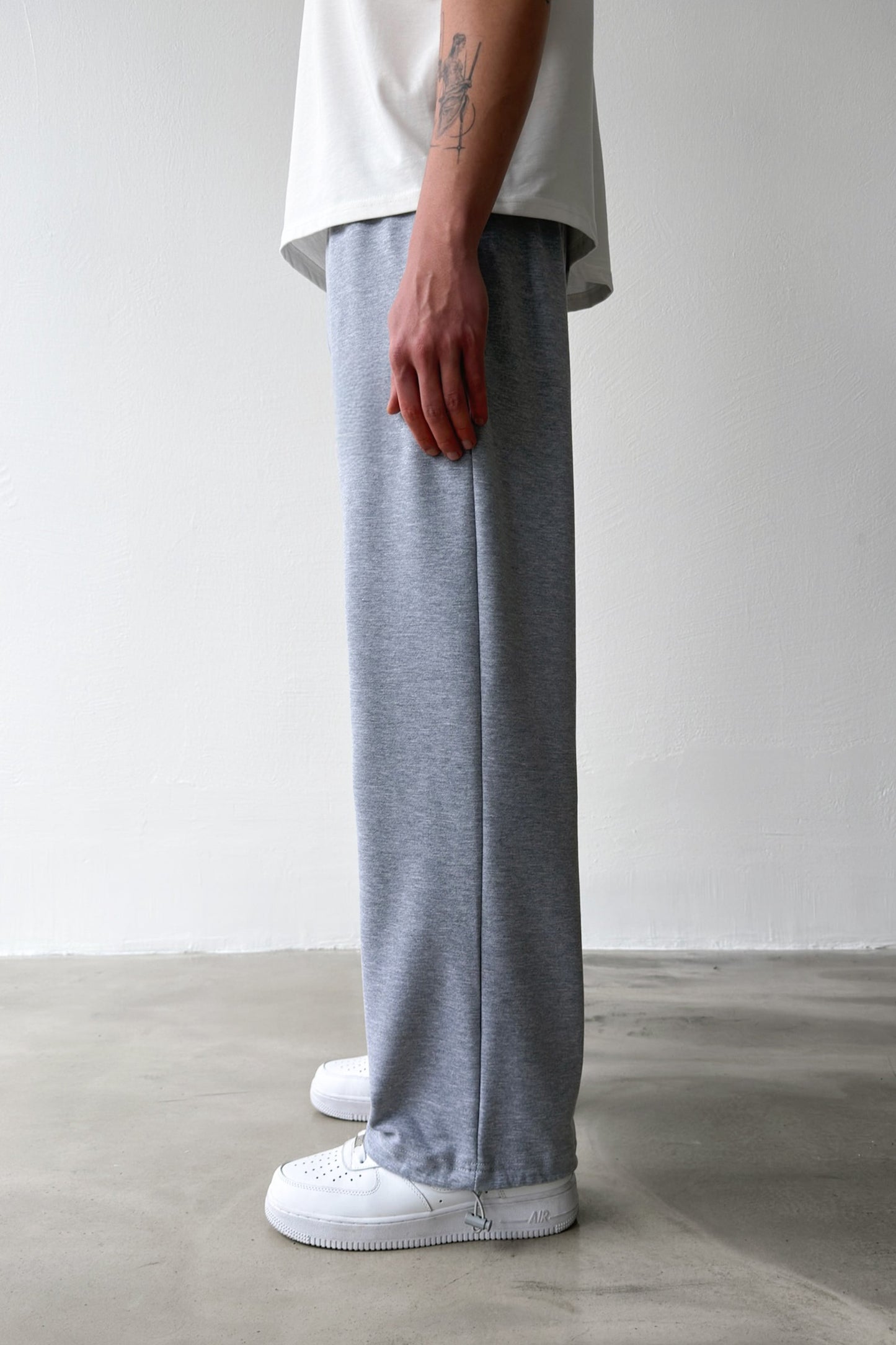 Basic Paça Stopper Grey Melange Sweatpants