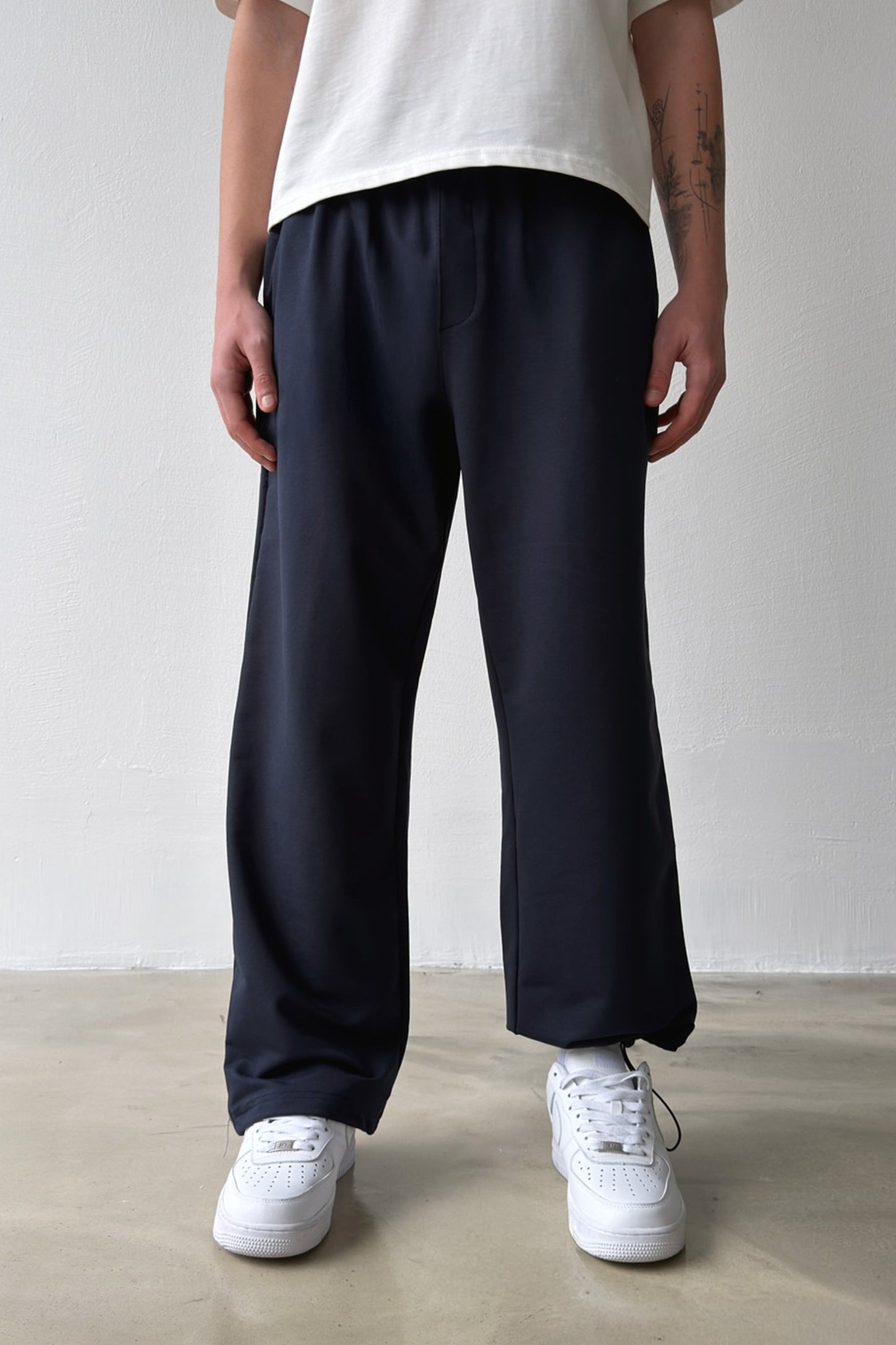 Basic Paça Stopper Navy Blue Sweatpants