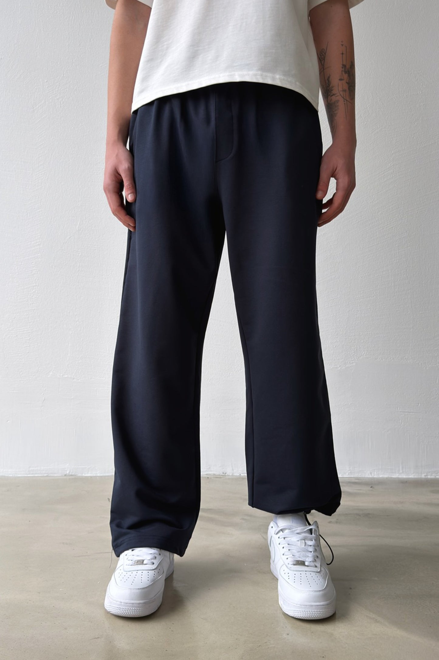 Basic Paça Stopper Navy Blue Sweatpants