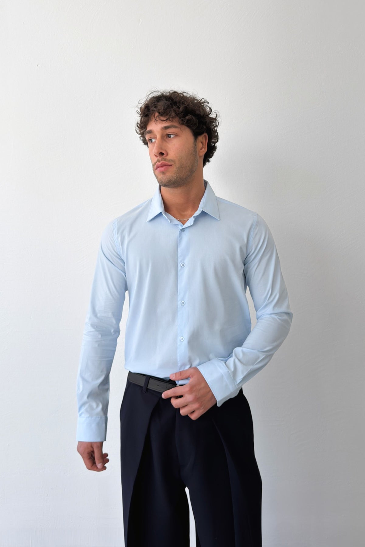 Basic Poplin Shirt Blue