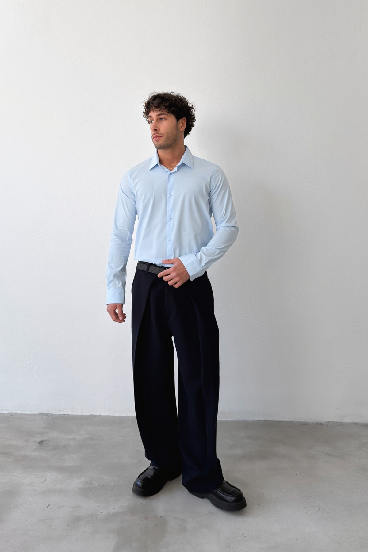 Basic Poplin Shirt Blue