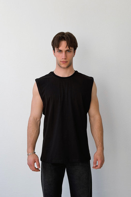 Basic Black Sleeveless Tank Top