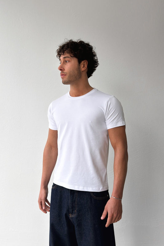 Basic Slim Fit White T-shirt