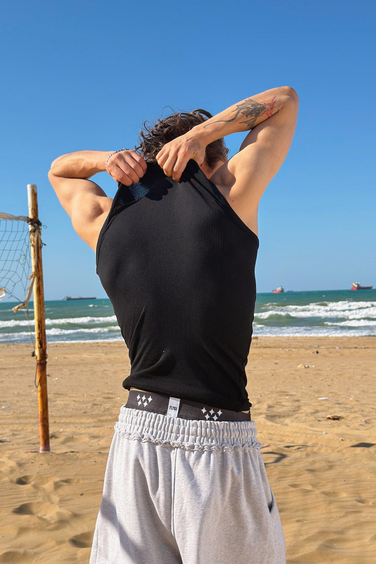 Basic Tank Top Black Athletic Shirt