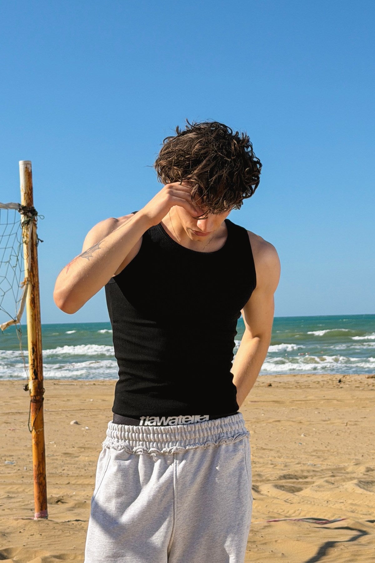 Basic Tank Top Black Athletic Shirt