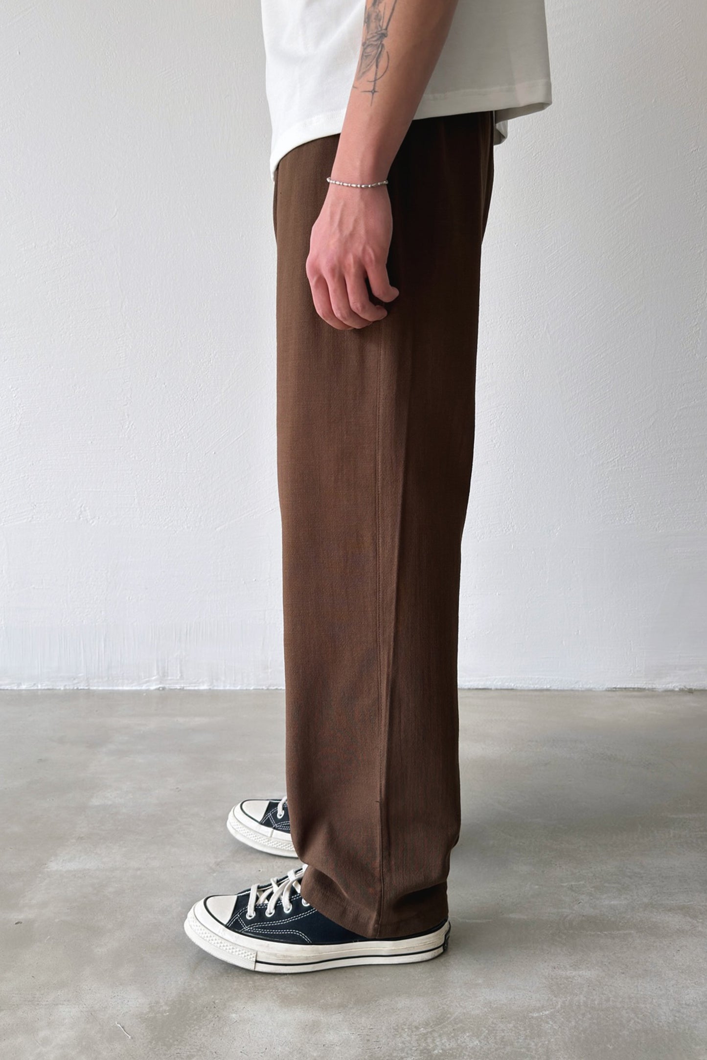 Linen Trousers with Elastic Waistband