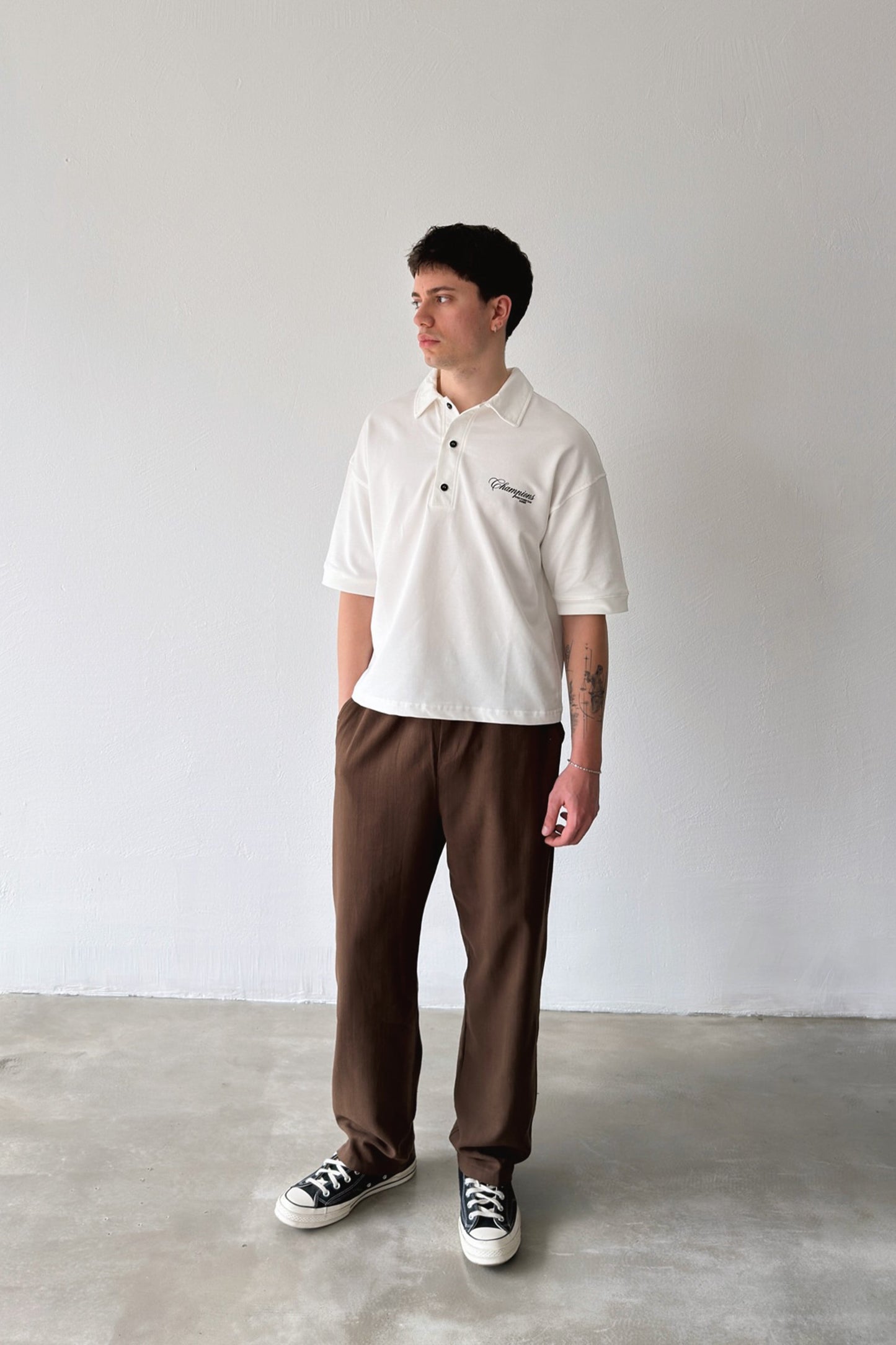 Linen Trousers with Elastic Waistband