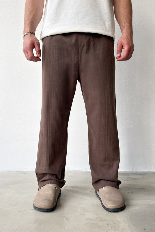 Linen Trousers with Elastic Waistband