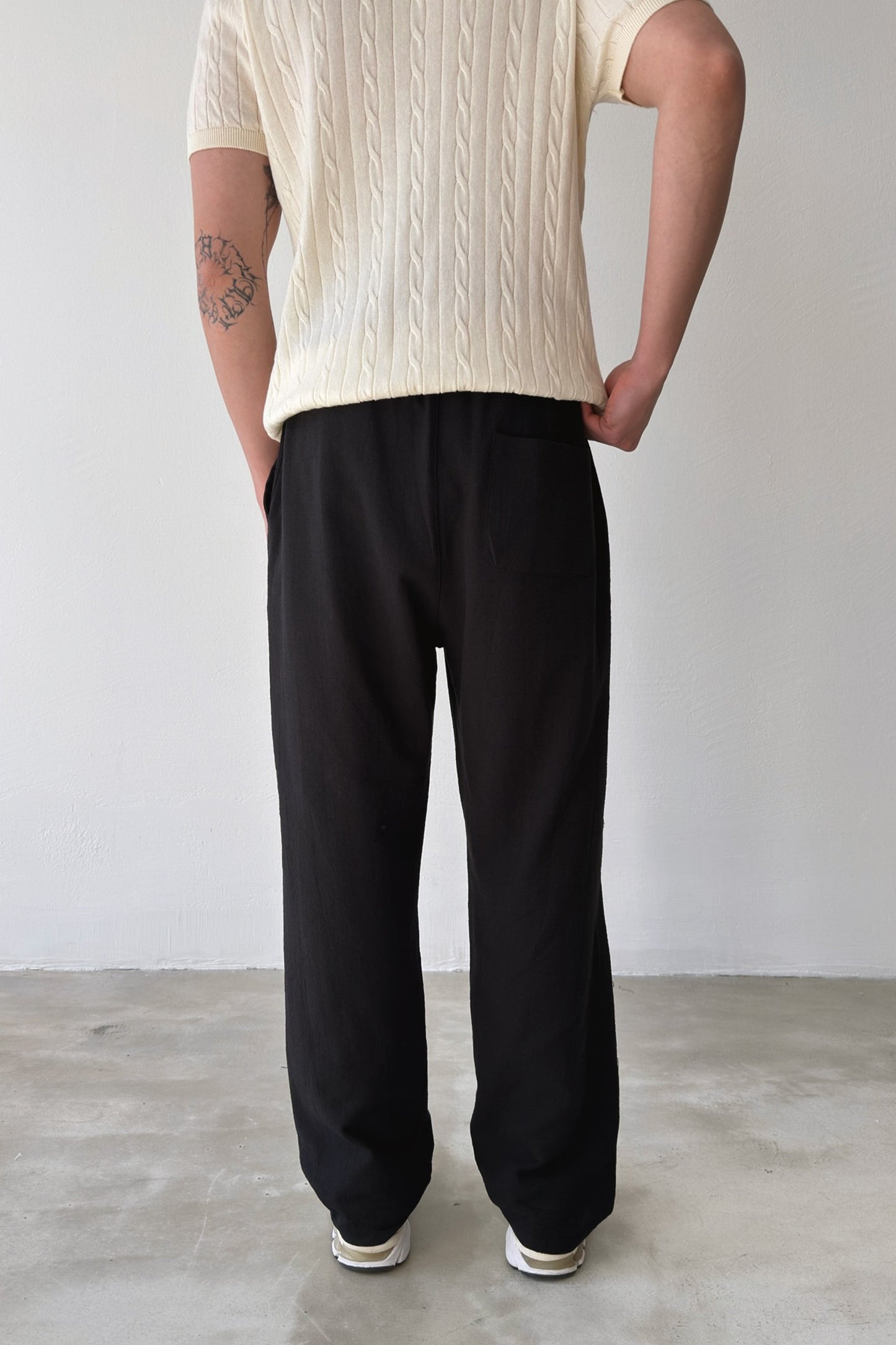 Linen Trousers with Elastic Waistband