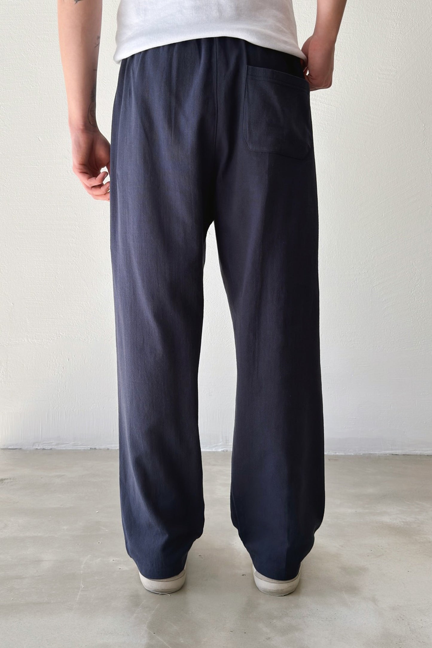 Linen Trousers with Elastic Waistband