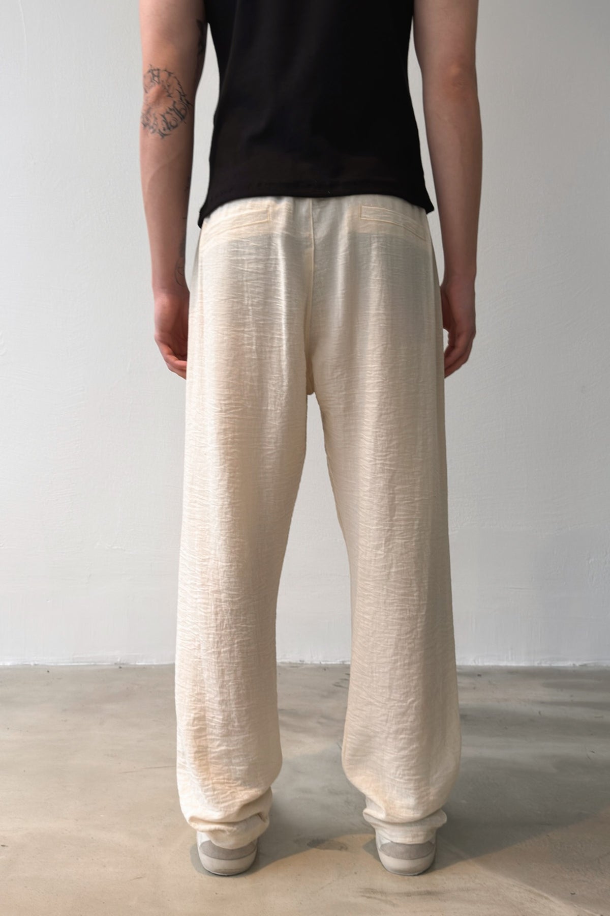 Linen Trousers with Elastic Waistband