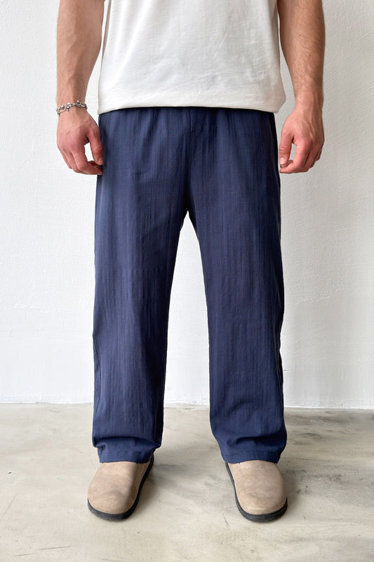 Linen Trousers with Elastic Waistband