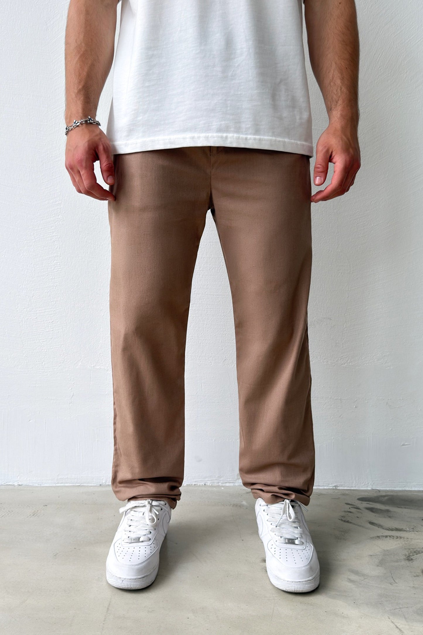 Linen Trousers with Elastic Waistband