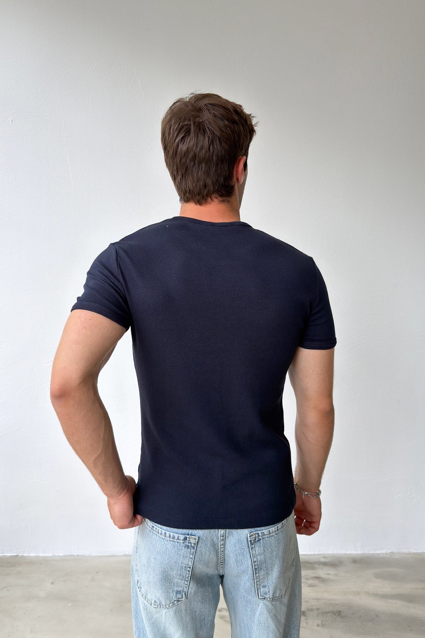 Crew Neck Ribbed T-shirt