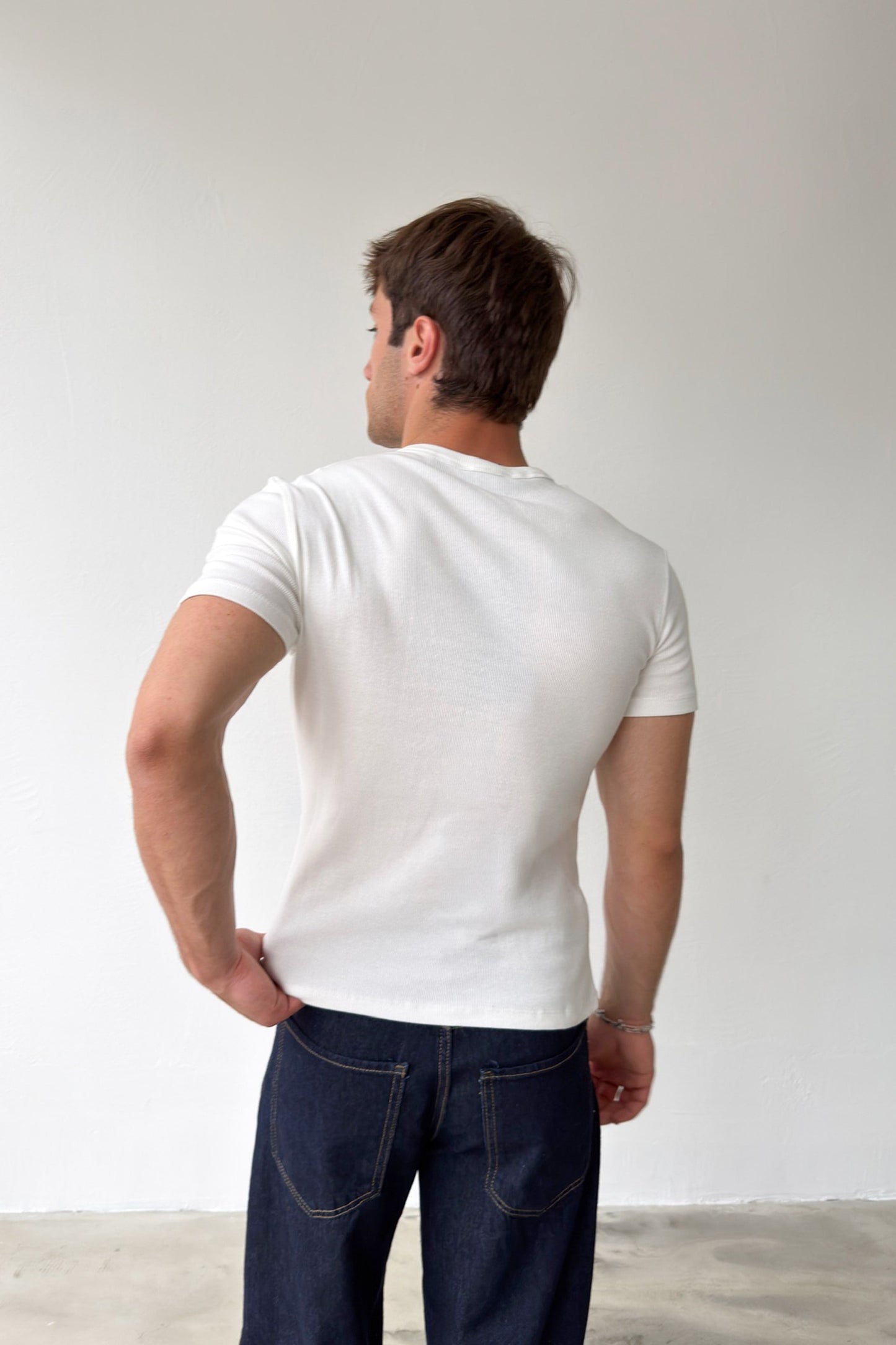 Crew Neck Ribbed T-shirt