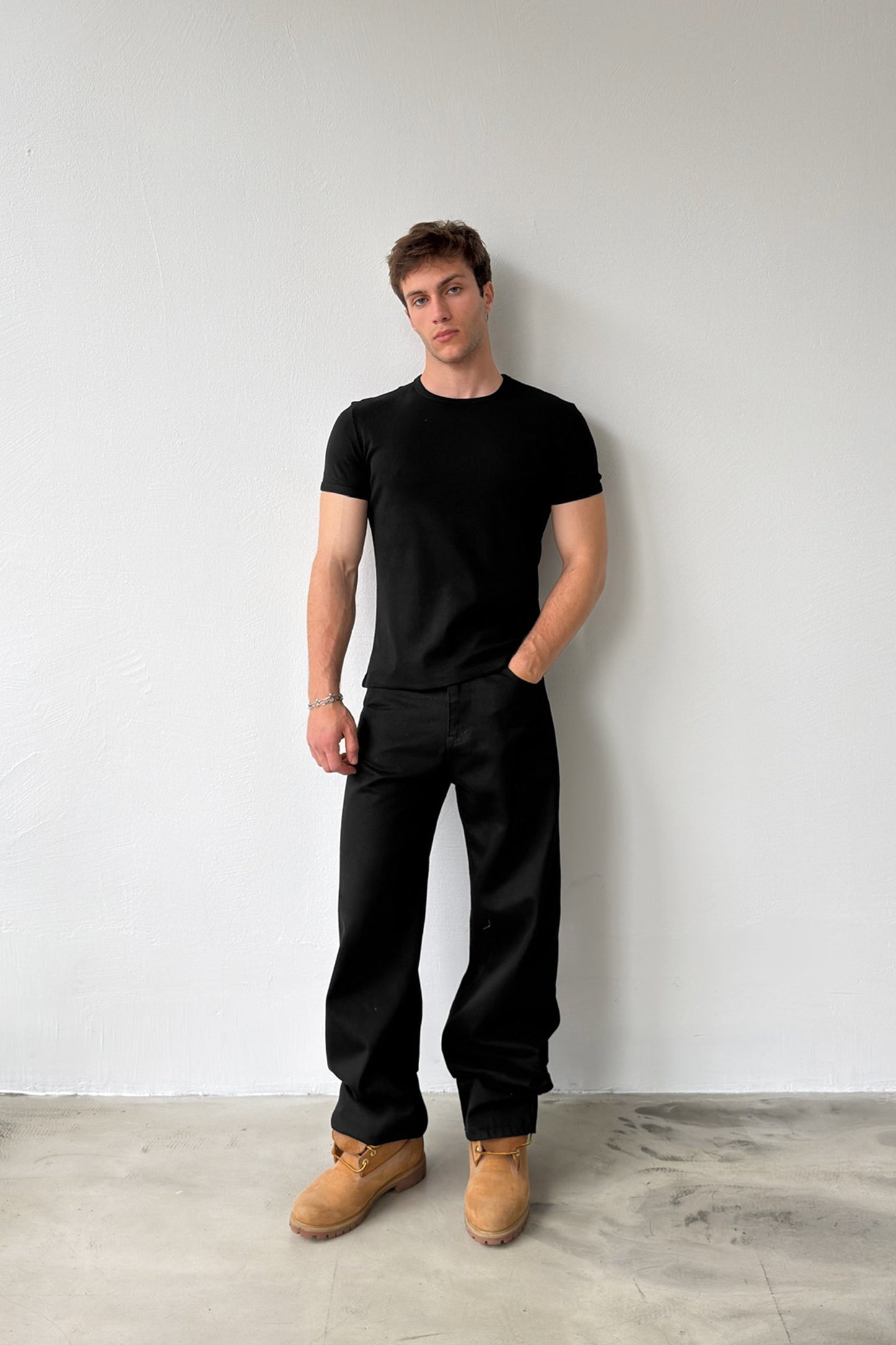 Crew Neck Ribbed T-shirt