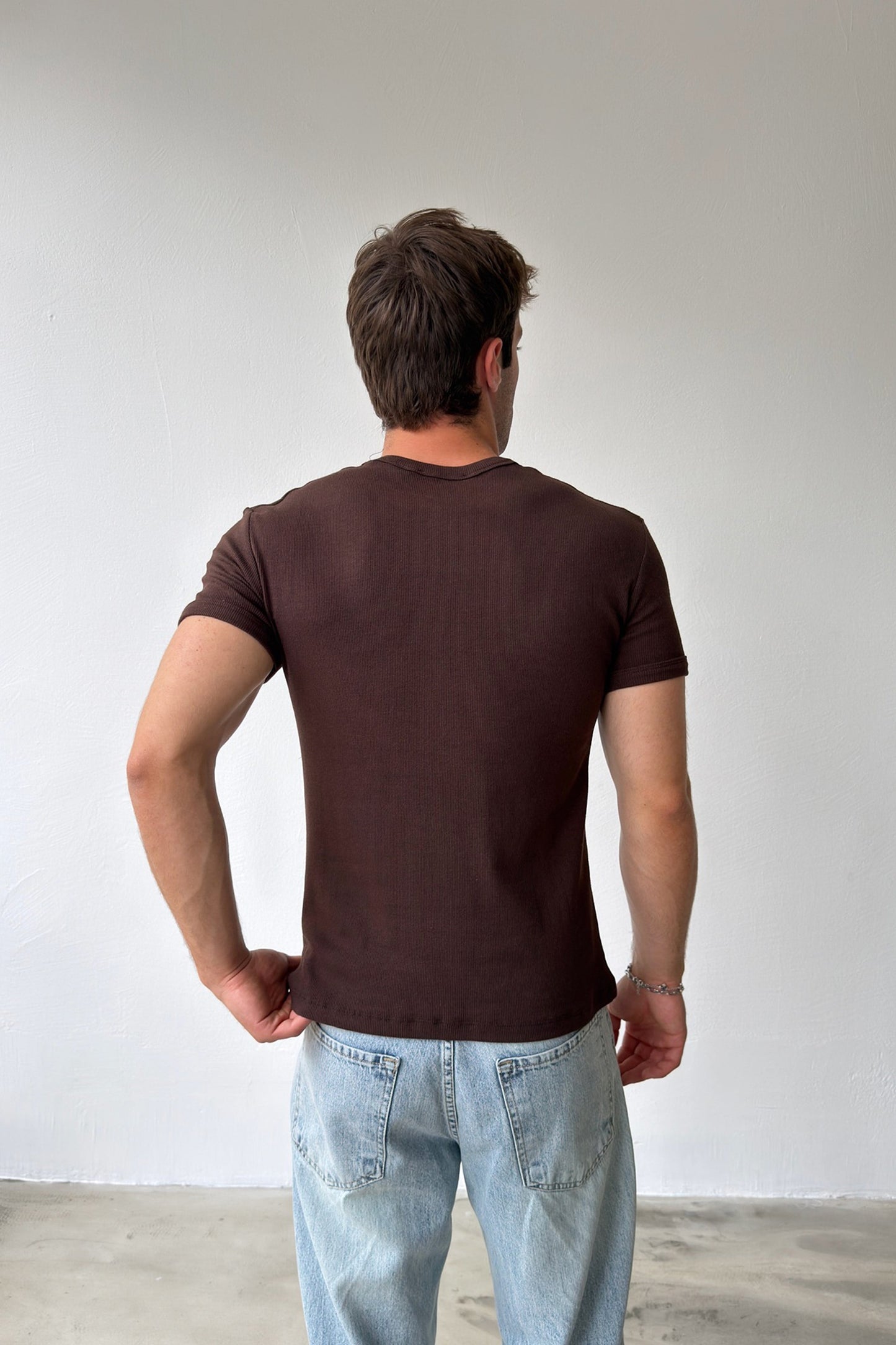 Crew Neck Ribbed T-shirt